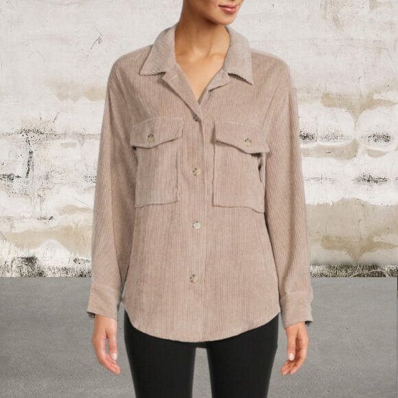 Ashley by 26 International Corduroy Shirt Jacket in Atmosphere Size Medium - Picture 1 of 5